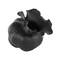 8.75" Black Ceramic Abstract Wide Rounded Floral Shaped Decorative Vase with Petal Rim